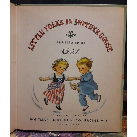 Little Folks in Mother Goose Tell-A-Tale Hardback 1946 Children's Book #863 - Picture 5 of 9